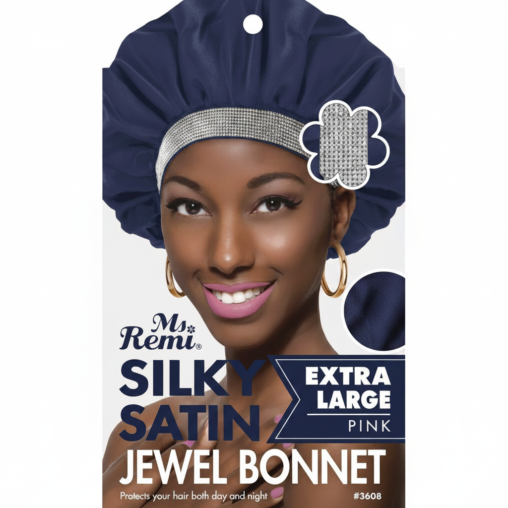 Ms. Remi Silky Satin Jewel Bonnet X-Large, 1 Count, Assorted Colors