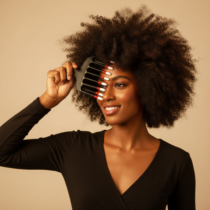 Annie Double Pik Comb Two-Tone, 1 Count, Black