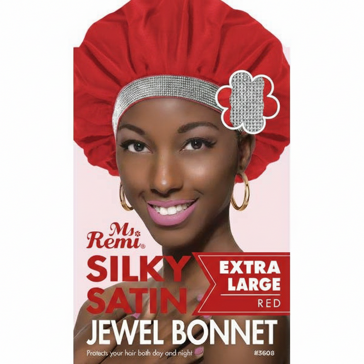 Ms. Remi Silky Satin Jewel Bonnet X-Large, 1 Count, Assorted Colors