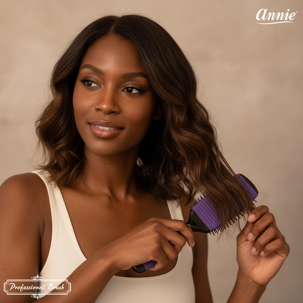 Annie Banana Brush Large, 1 Count, Purple