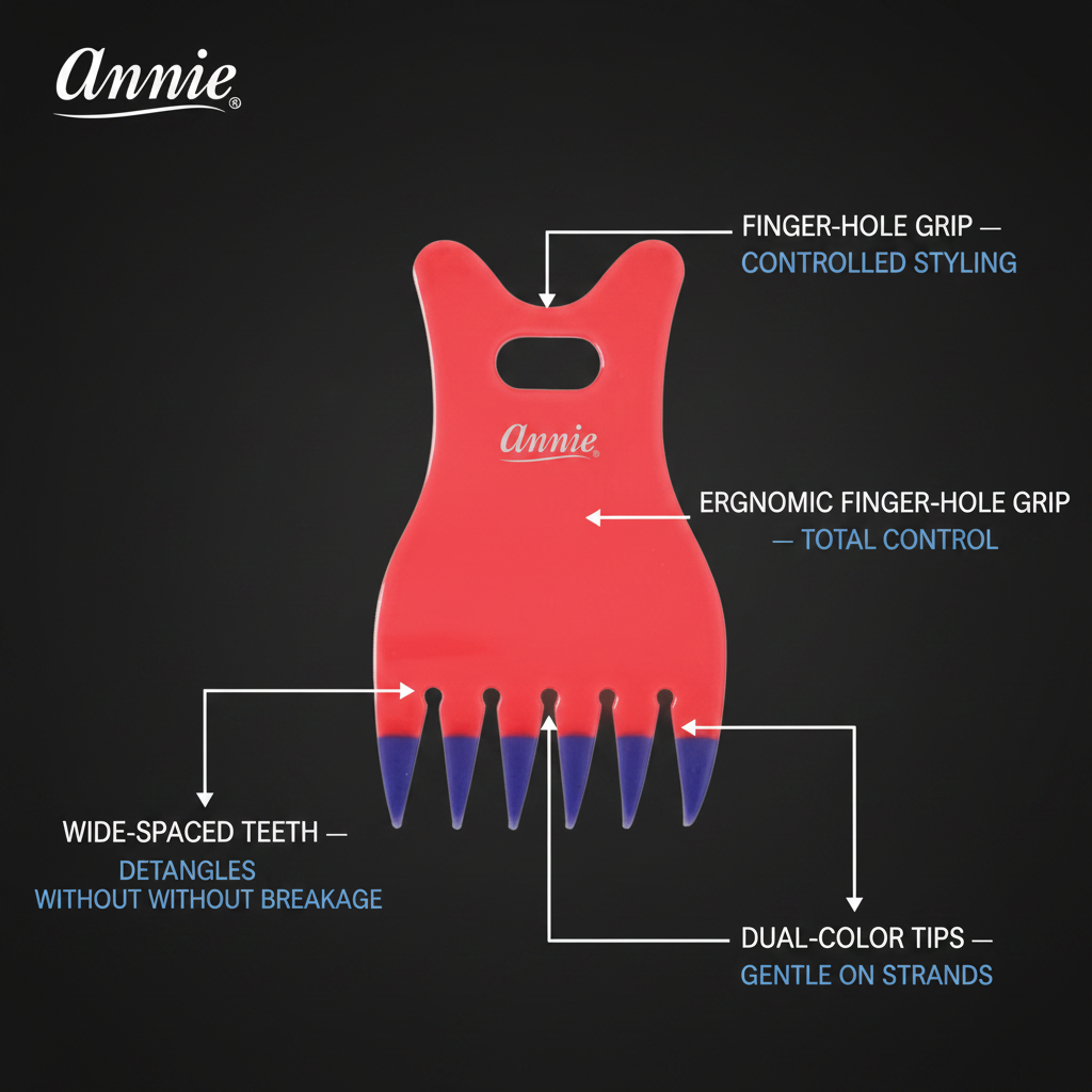 Annie Claw Comb, 1 Count, Assorted Colors