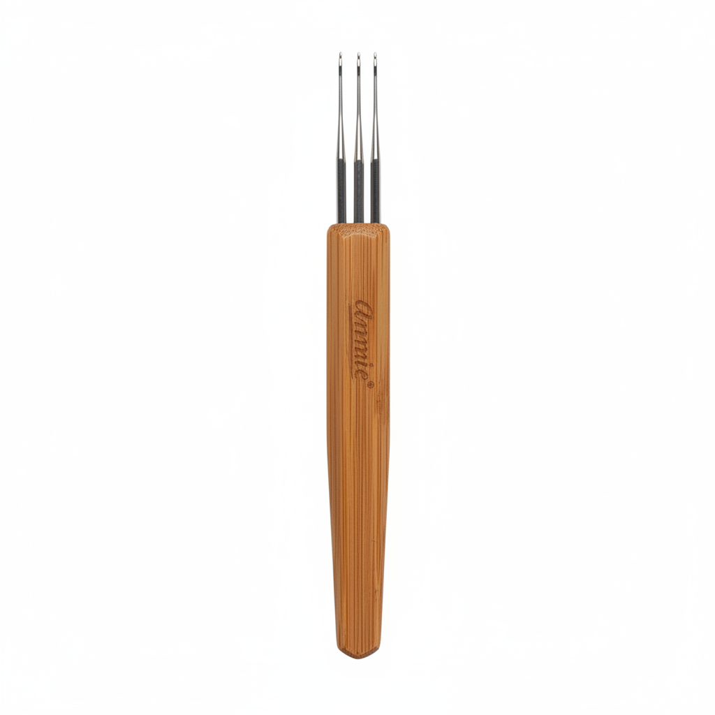Annie Dreadlocks Crochet Needle 3 Hook 0.75mm, 1 Count, Wood
