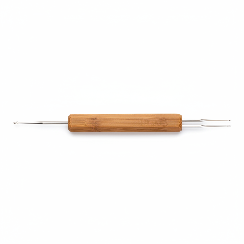 Annie Dreadlocks Crochet Needle 2 In 1 0.75mm, 1 Count, Wood