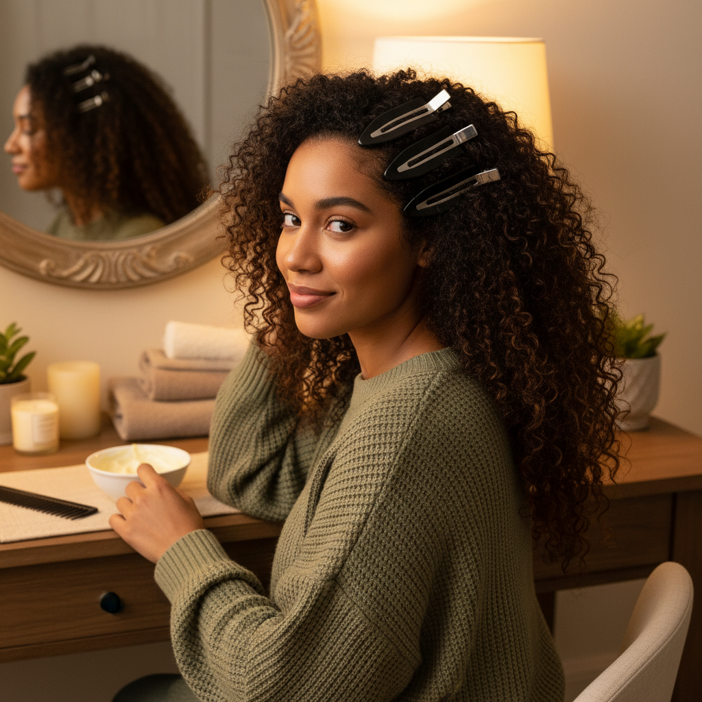 Annie Premium Creaseless Hair Clips Large, 4 Count, Black