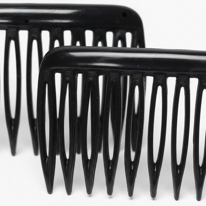 Annie Side Combs Small, 4 Count, Black