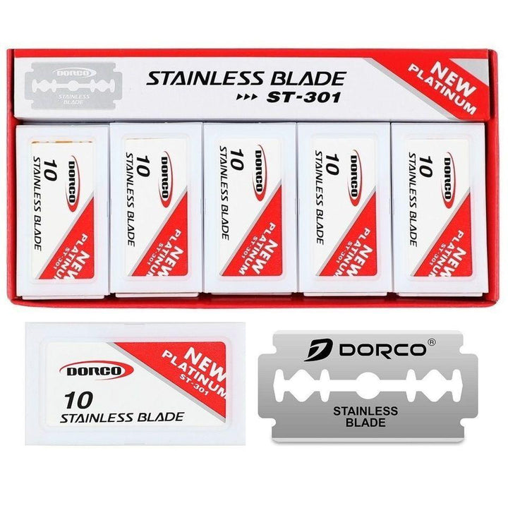Dorco Platinum Stainless Double Edge Razor Blades - 100 Blades