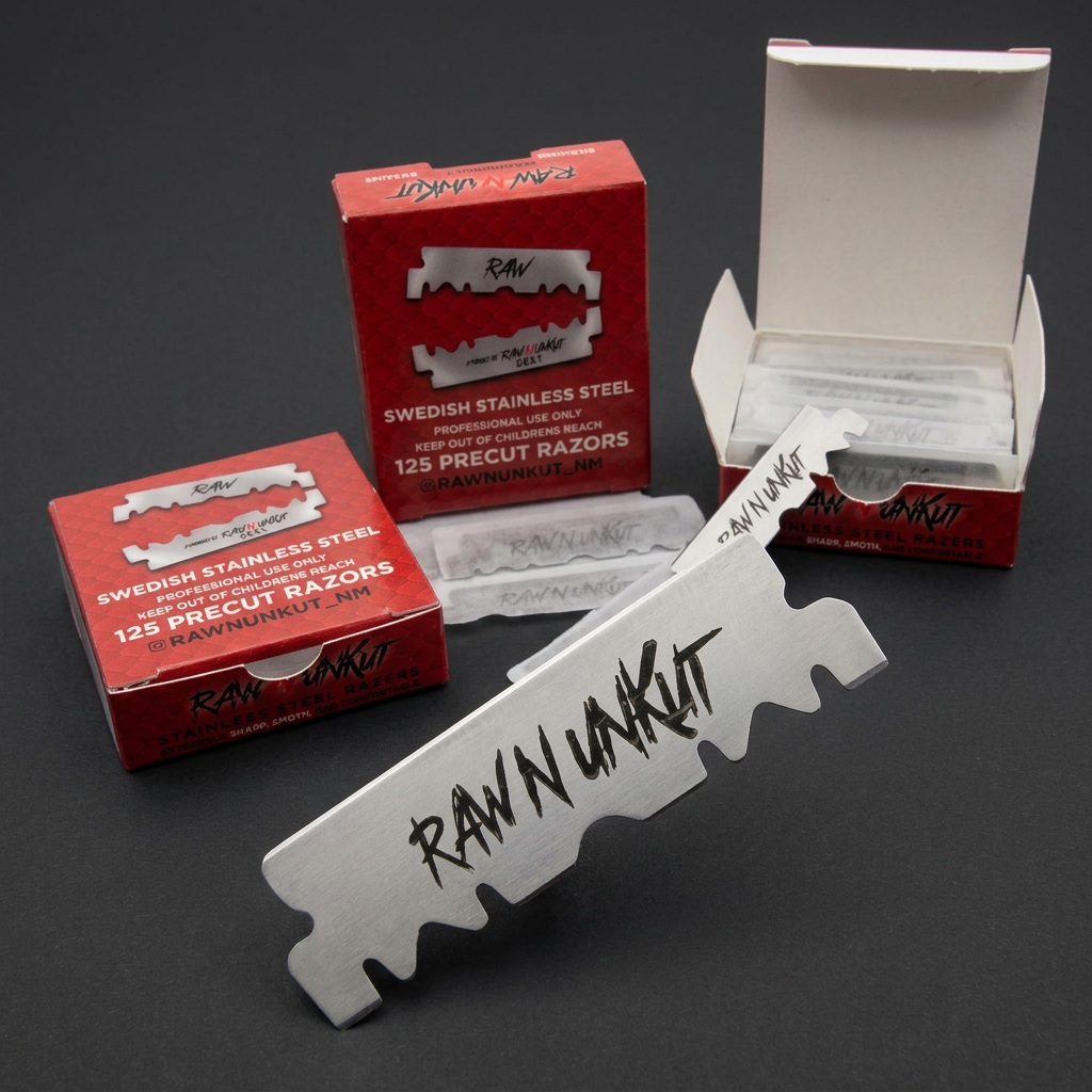 RAW N UNKUT PRECUT RAZOR BLADES