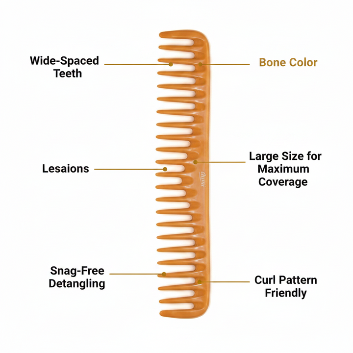 Annie Wide Tooth Comb Large, 1 Count, Bone