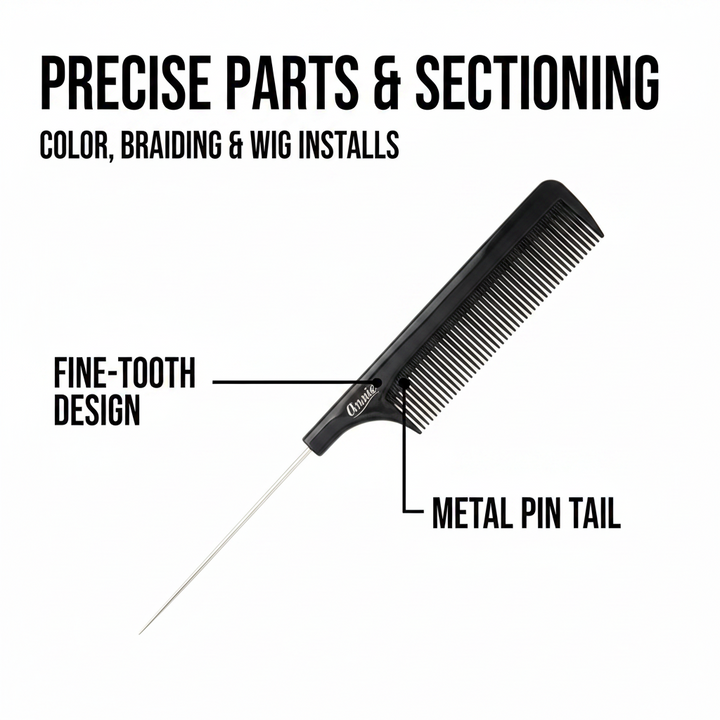 Annie Pin Tail Comb, 1 Count, Black