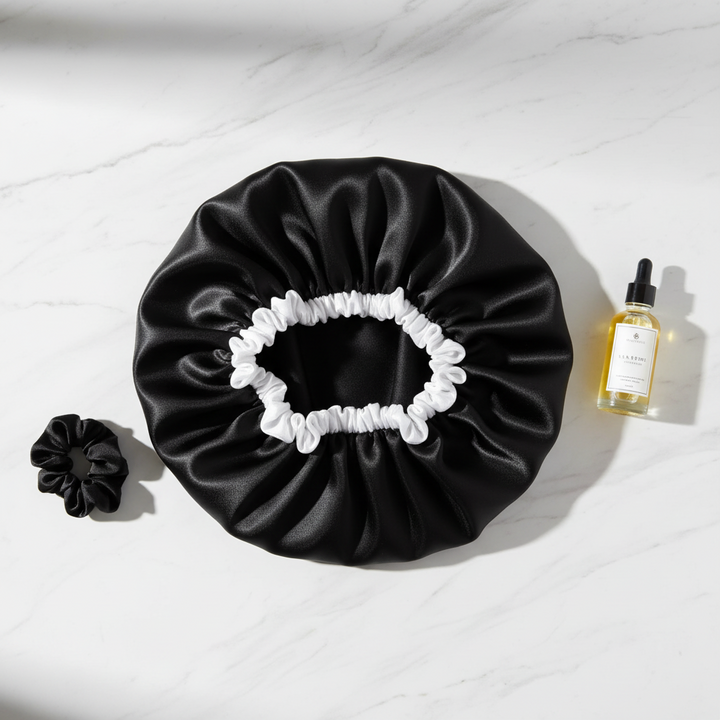 Ms. Remi Satin Bonnet Large, 1 Count, Black