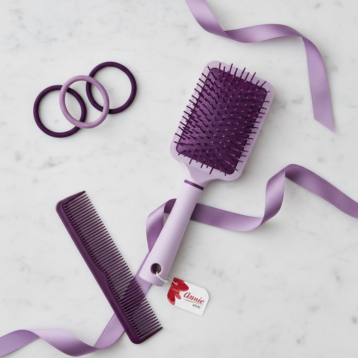 Annie Cushion Paddle Nylon Bristle Brush