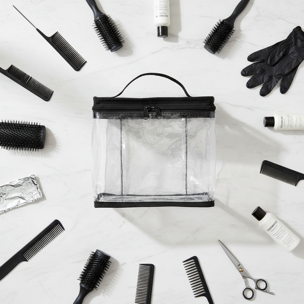 Annie Clear Train Stylist Bag with Handle