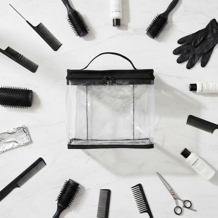 Annie Clear Train Stylist Bag with Handle