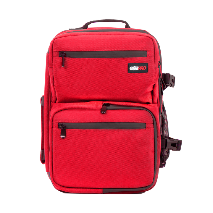 Mid Size Mobile Workstation Backpack with Extending Tray System – Fire Red
