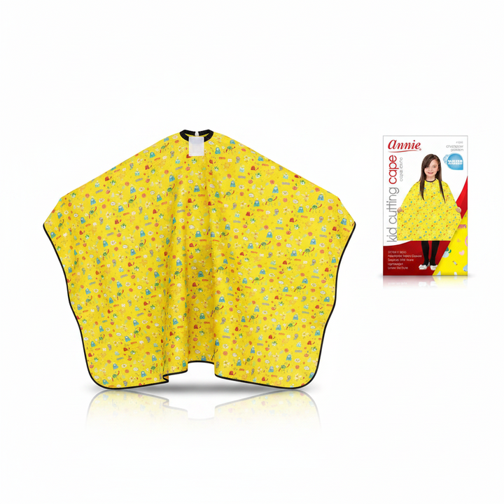 Annie Kids' Cutting Cape, 1 Count, Yellow Pattern