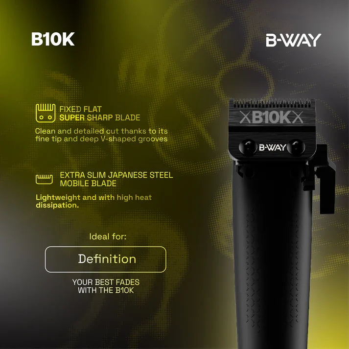 B‑WAY B10K Clipper & CUTZ Dark Trimmer – 2‑Piece Barber Set