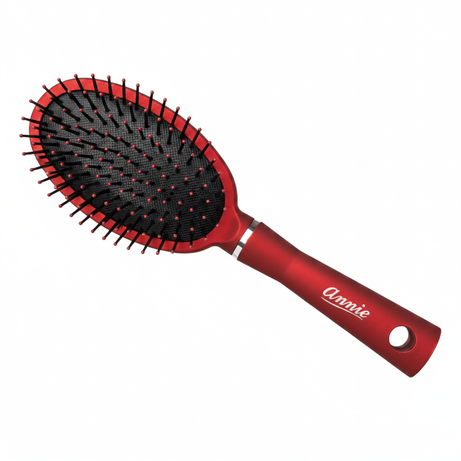 Annie Salon Round Paddle Brush, 1 Count, Red