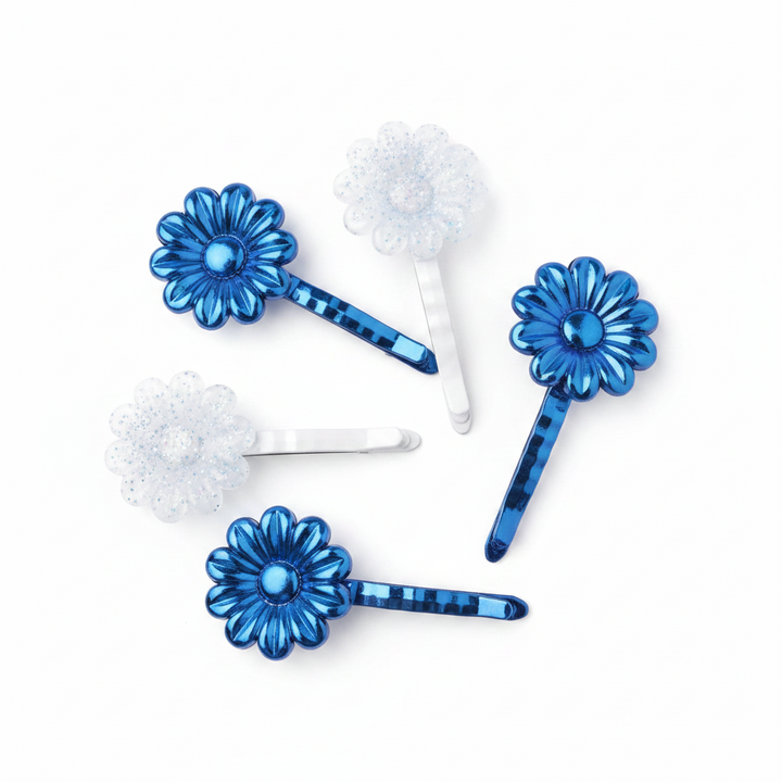 Joy Daisy Barrette 12ct Asst Blue