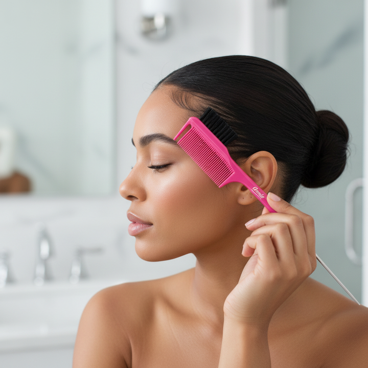 Annie All In One Carbon Edge Brush & Comb, 1 Count, Assorted Colors