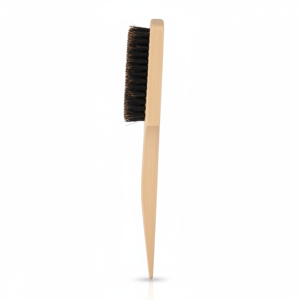 Annie Ultimate Edge & Updo Brush 100% Boar Bristle, 1 Count, Light Brown