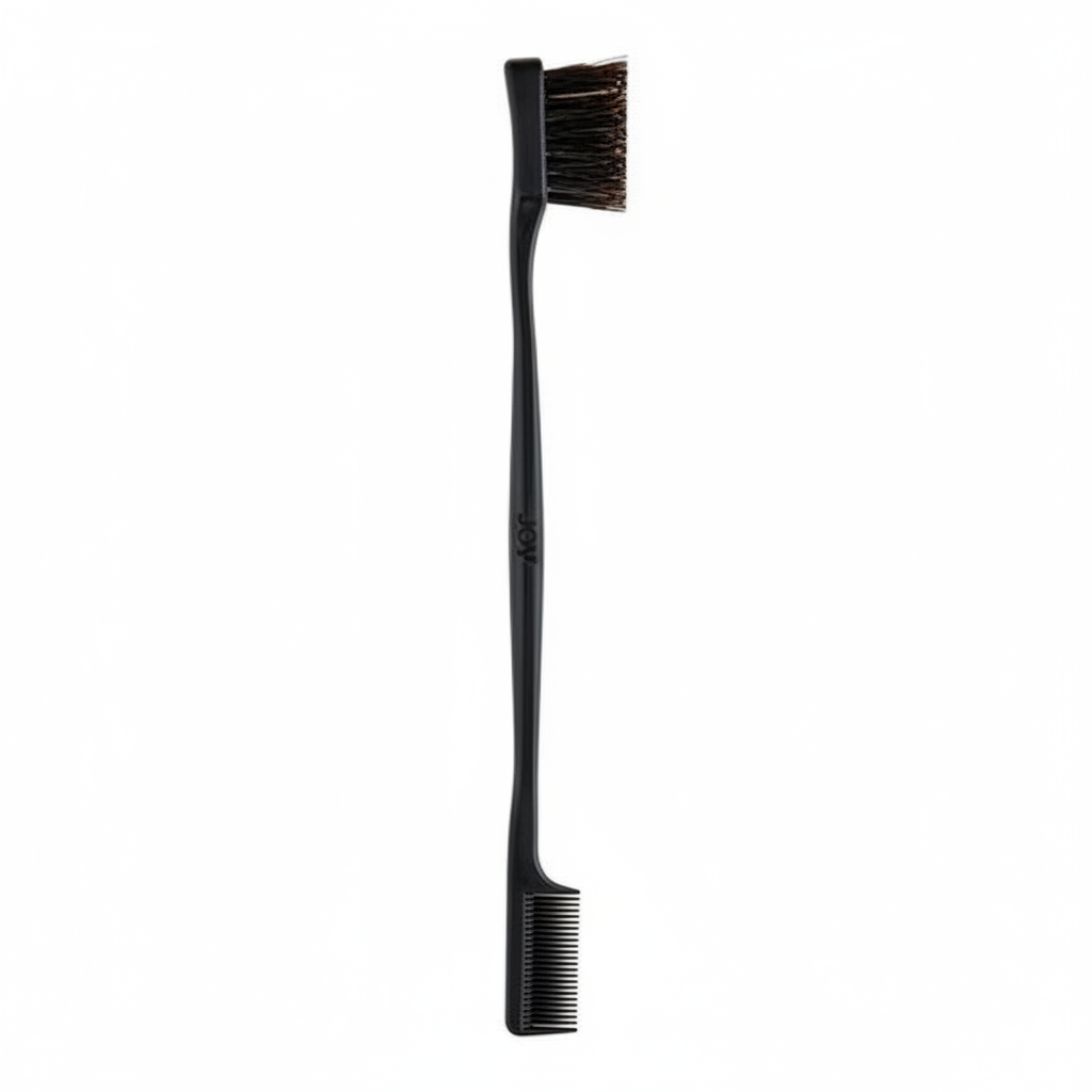 Joy Double-Sided Edge Brush and Comb, 1 Count, Black