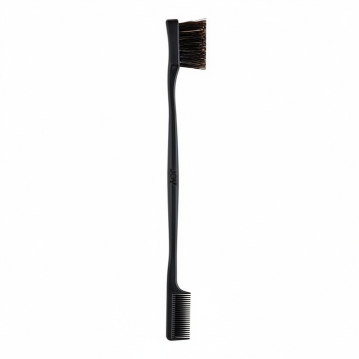 Joy Double-Sided Edge Brush and Comb, 1 Count, Black