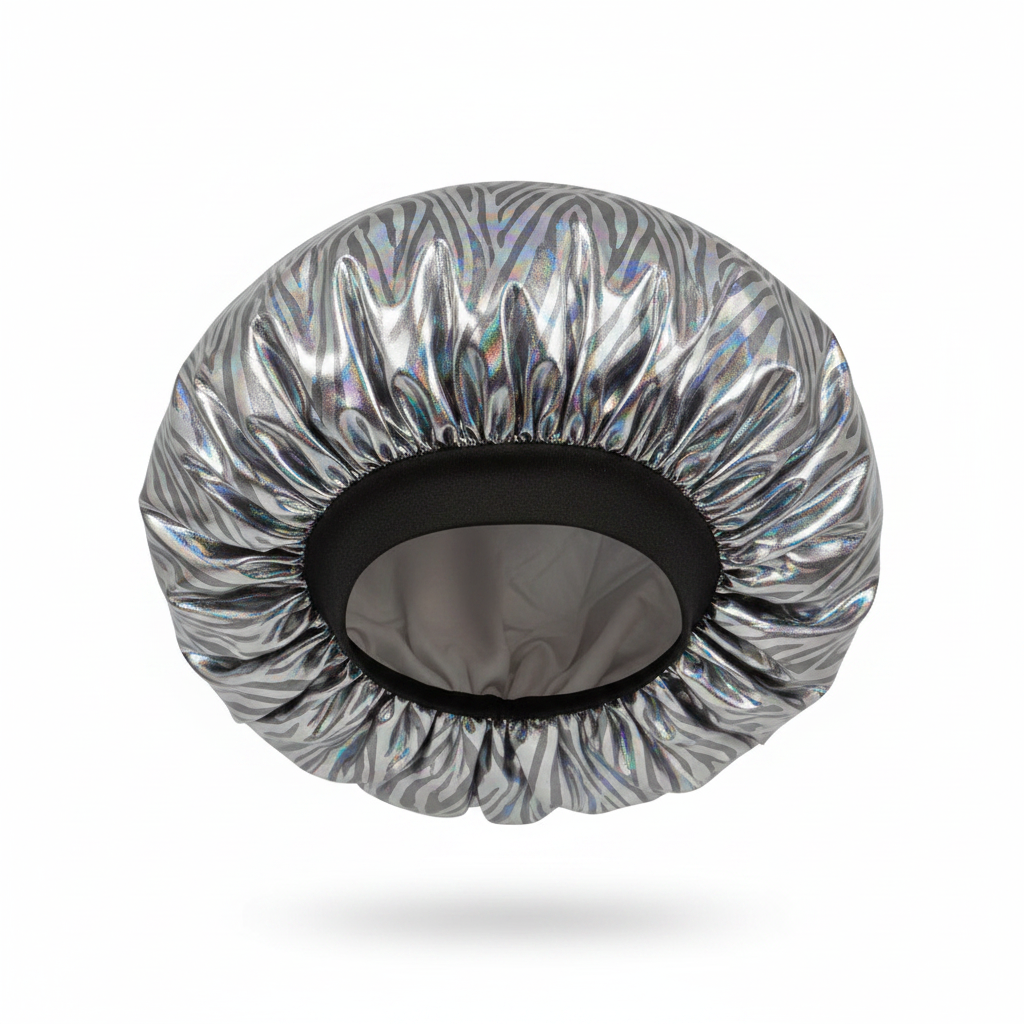 Ms. Remi Vivid Silky Satin Bonnet X-Large, 1 Count, Platinum Zebra