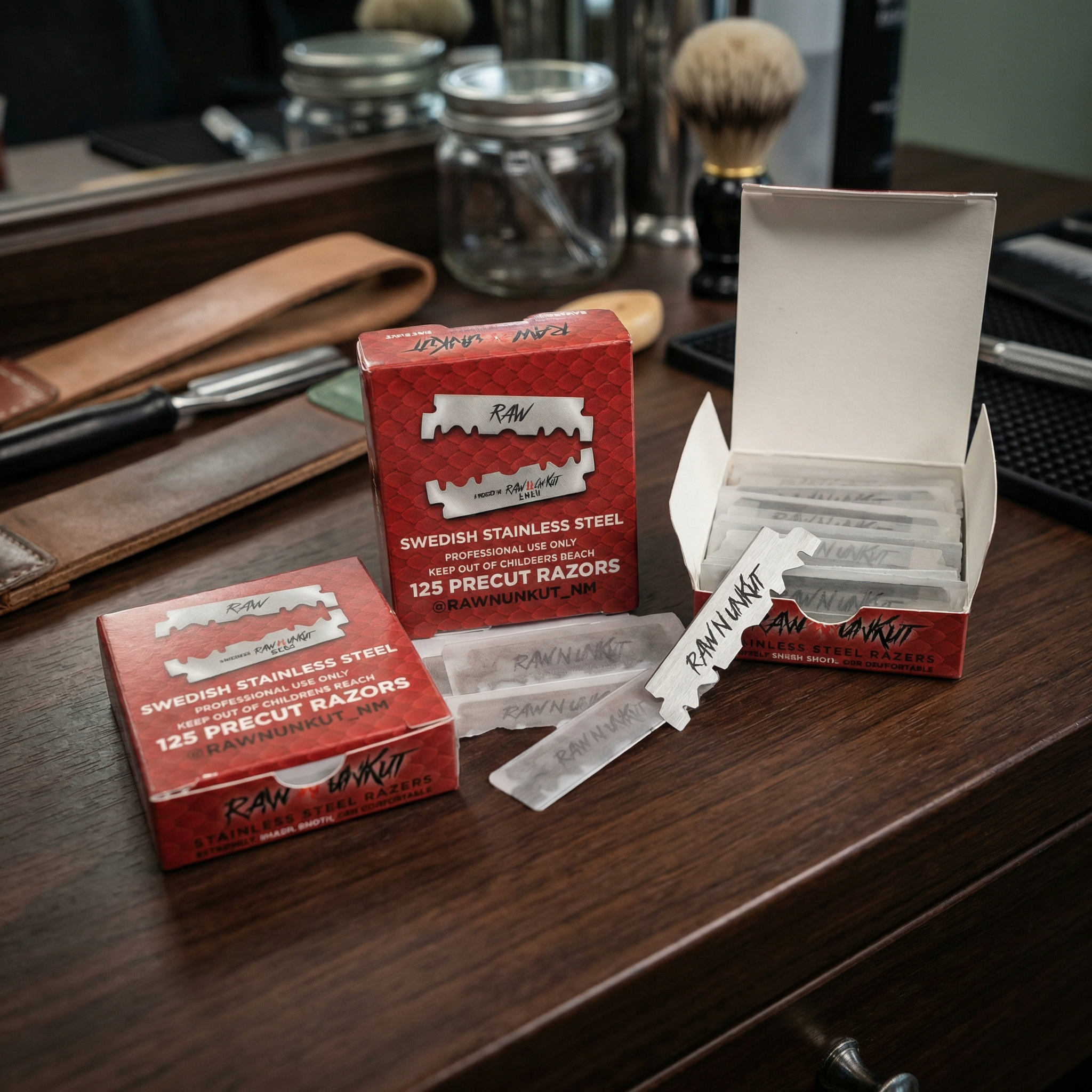 RAW N UNKUT PRECUT RAZOR BLADES
