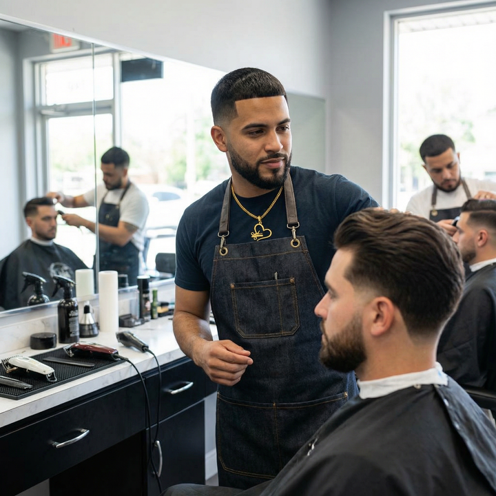 COLGANTE + CADENA DE CORAZÓN, TIJERA Y PEINE RAW N UNKUT