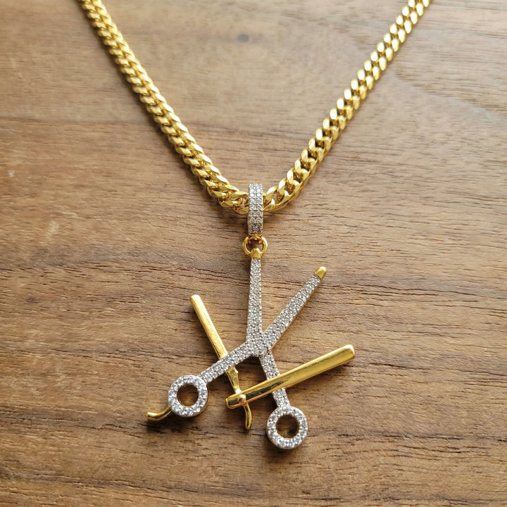 COLGANTE + CADENA PARA SOPORTE DE NAVAJA Y TIJERA RAW N UNKUT