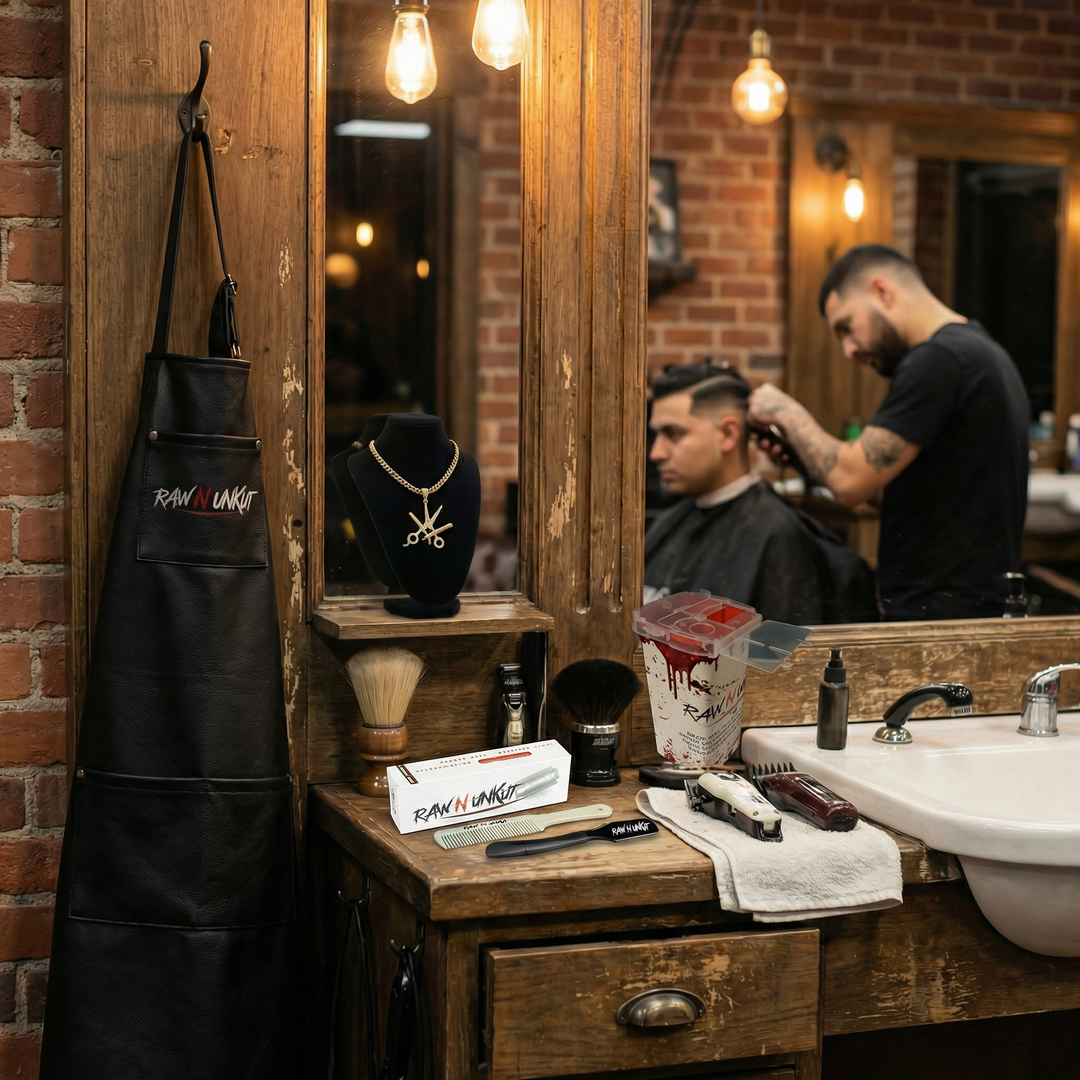 COLGANTE + CADENA PARA SOPORTE DE NAVAJA Y TIJERA RAW N UNKUT