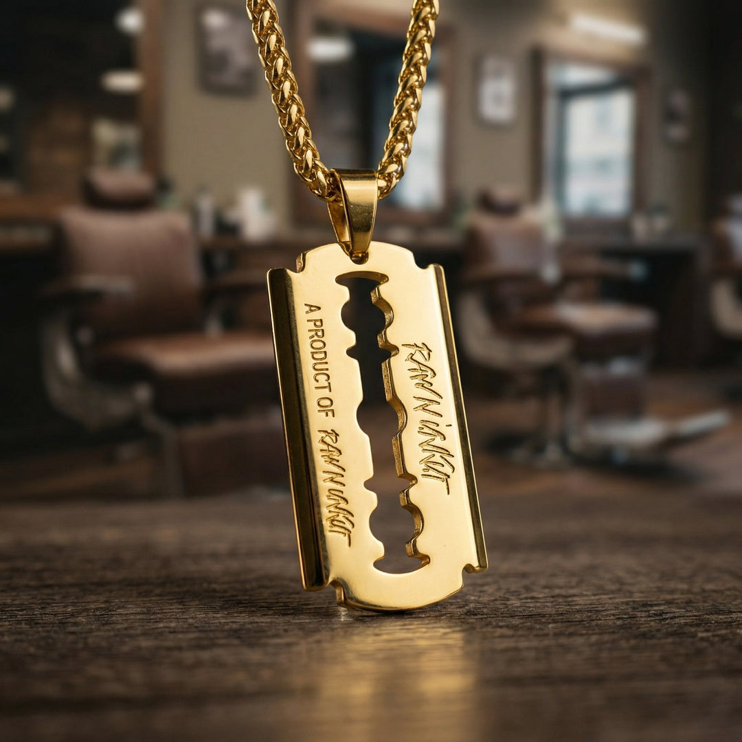 RAW N UNKUT RAZOR BLADE PENDANT + CHAIN