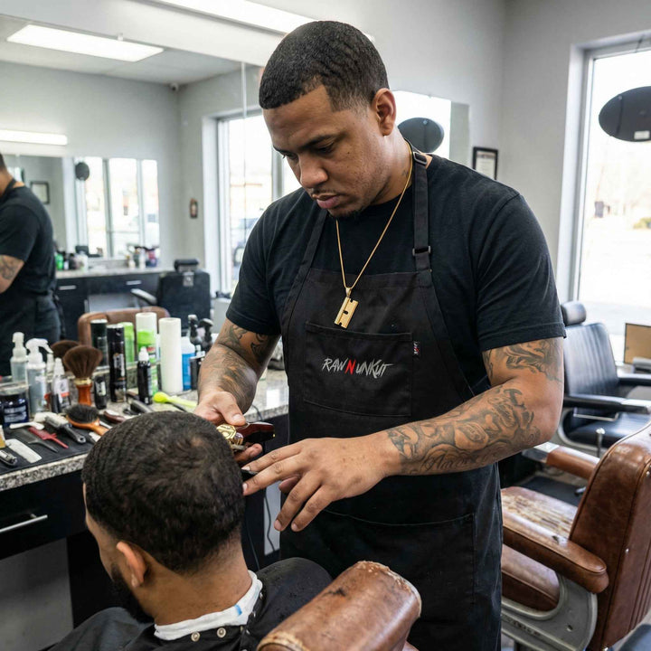 NAVAJA DE AFEITAR PERSONALIZADA RAW N UNKUT CON CADENA