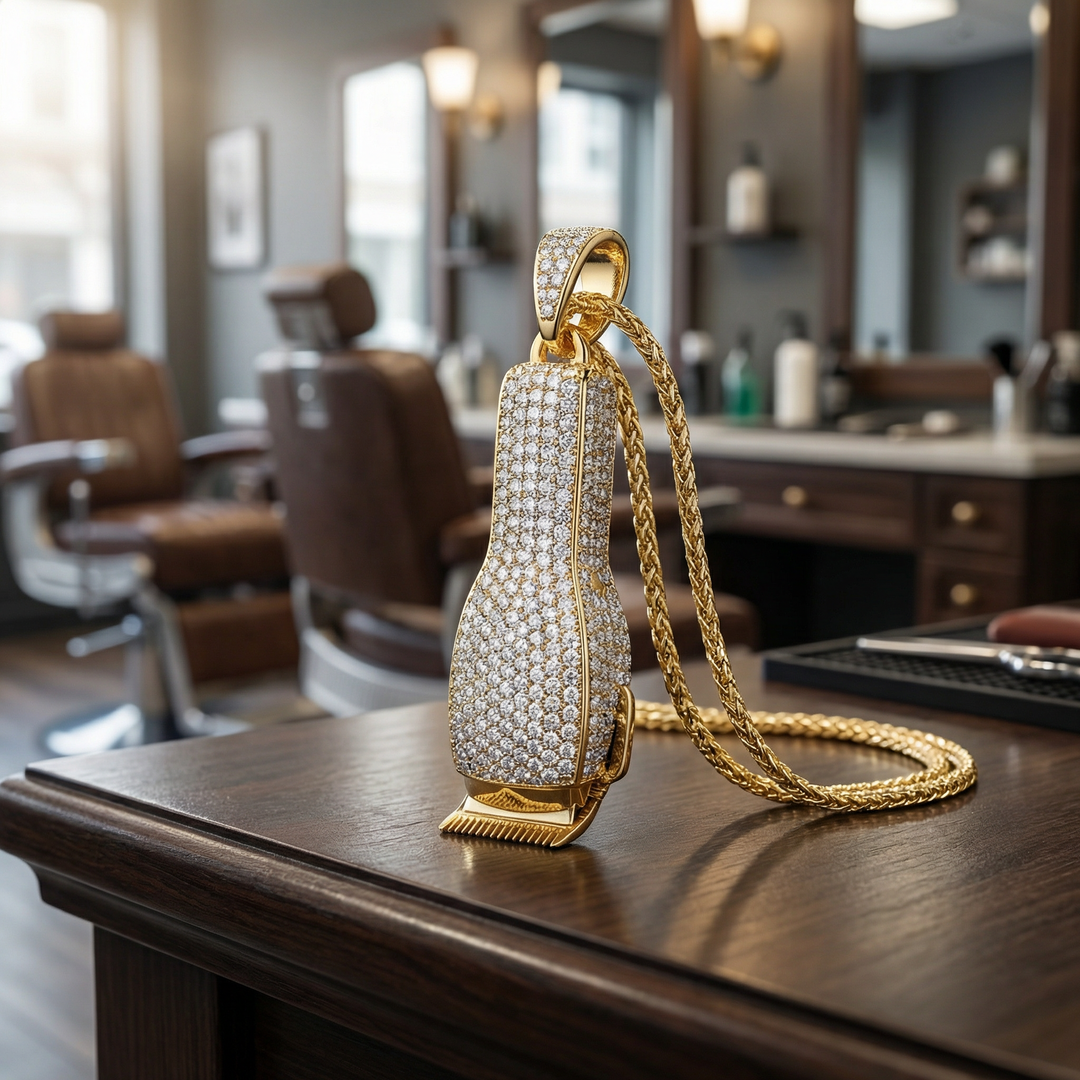 Colgante y cadena con forma de clipper helado