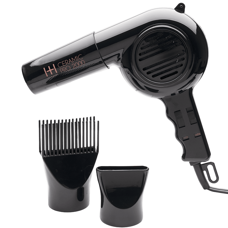Hot & Hotter Ceramic Pro-2000 Dryer, 1 Count, Black