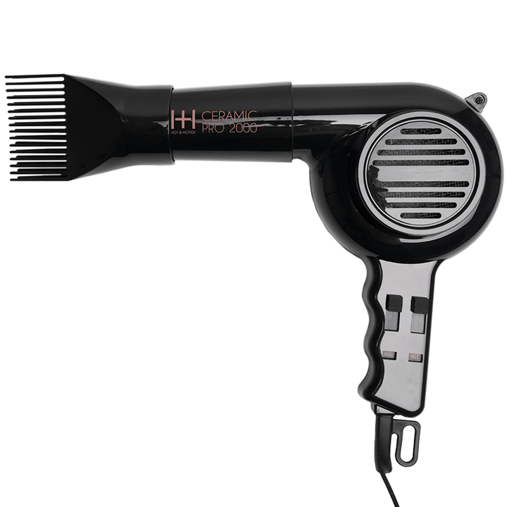 Hot & Hotter Ceramic Pro-2000 Dryer, 1 Count, Black