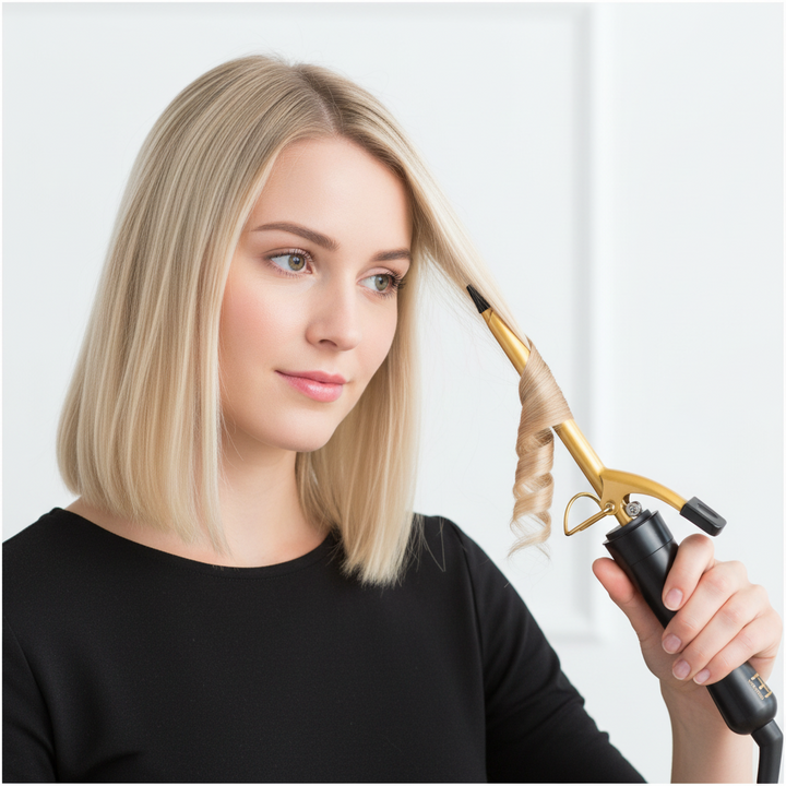 Hot & Hotter Gold Ceramic Electric Curling Iron 1/4 Inch, 1 Count, Gold