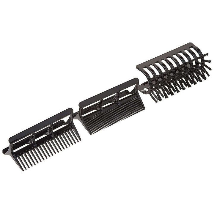 Hot & Hotter Hair Dryer Brush Comb Attachments, 3 Count, Black
