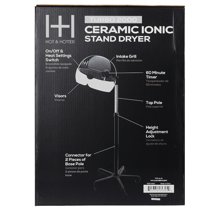 Hot & Hotter Turbo Professional Salon Standing Hood Hair Dryer