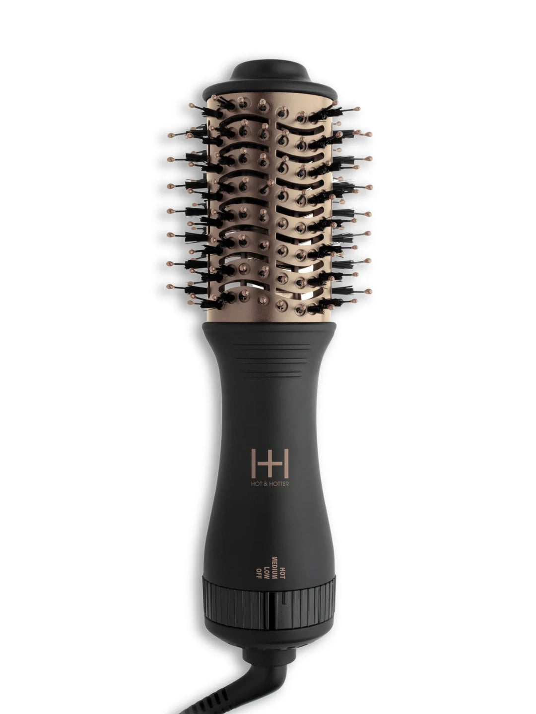 Hot & Hotter Mini One Step Hair Styler Dryer, 1 Count, Black & Rose Gold