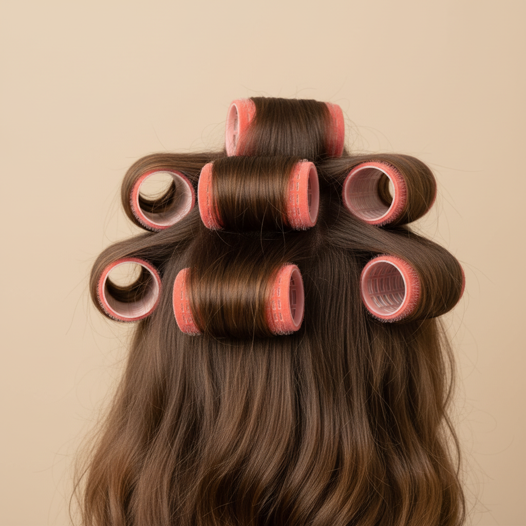 Annie Self-Gripping Hair Rollers 1 5/8 Inch, 6 Count, Pink
