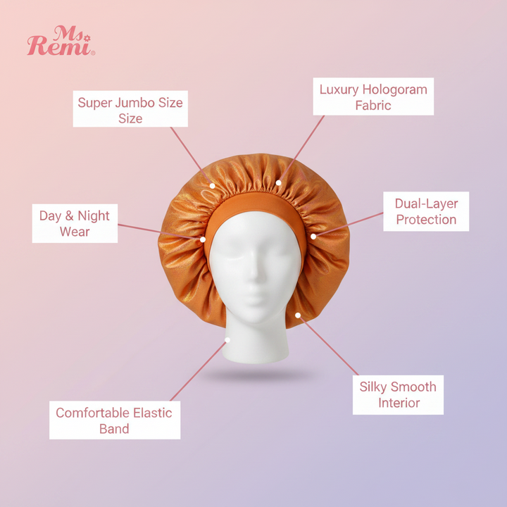 Ms. Remi Luminous Bonnet Super Jumbo, 1 Count, Orange