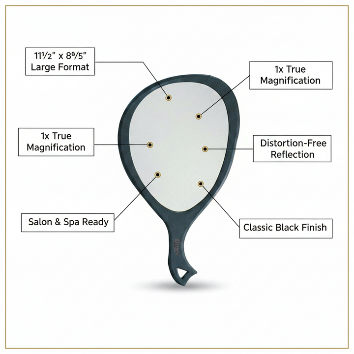 Annie Salon Teardrop Mirror Large, 1 Count, Black