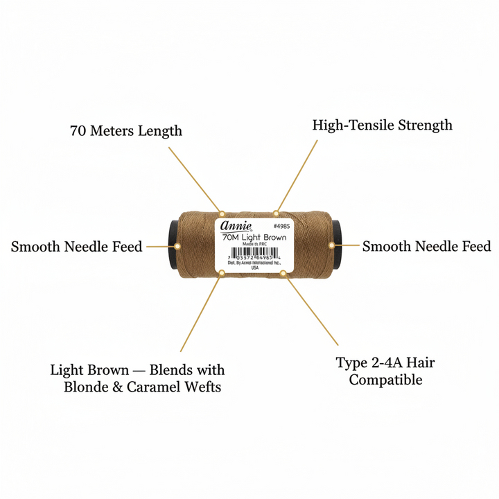 Annie Weaving Thread 70 Meters, 1 Count, Light Brown
