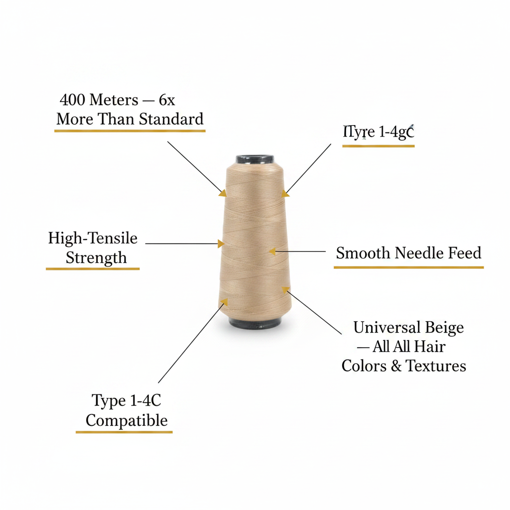 Annie Weaving Thread 400 Meters, 1 Count, Beige