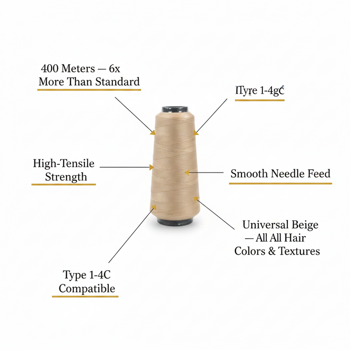 Annie Weaving Thread 400 Meters, 1 Count, Beige
