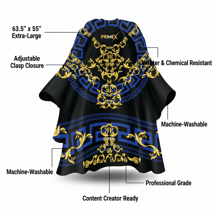 PrimeX Premium Professional Barber Cape, 1 Count, Lux