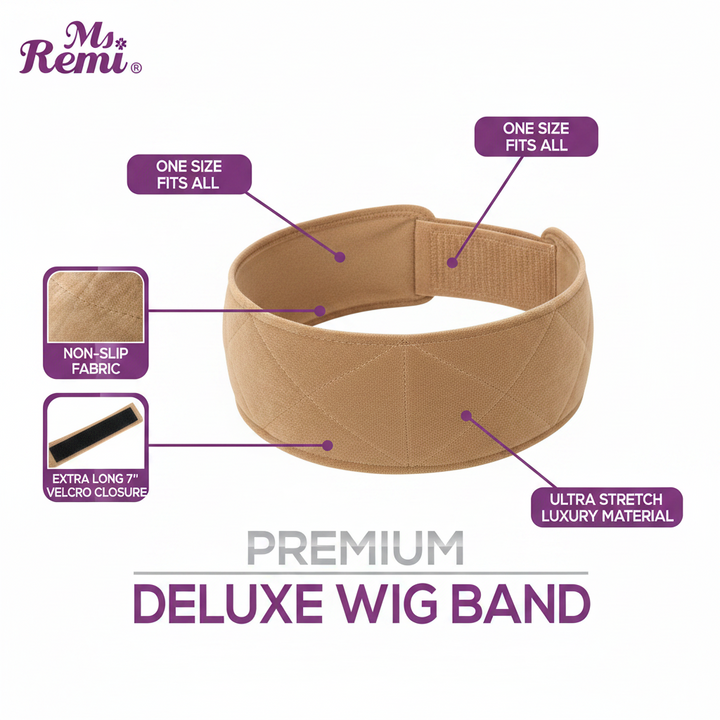 Ms. Remi Deluxe Non-Slip Wig Band, 1 Count, Light Brown
