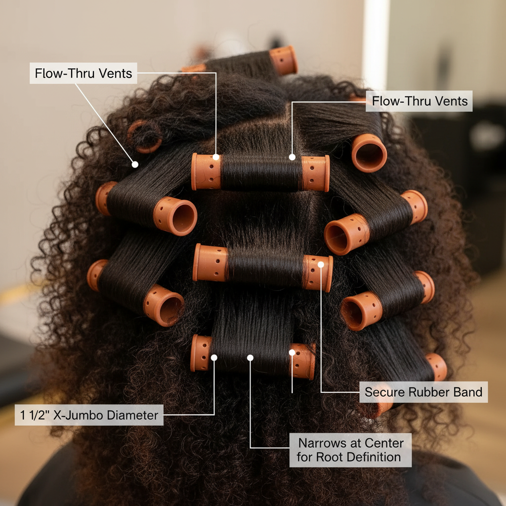 Annie Cold Wave Rods X-Jumbo 1 1/2 Inch, 6 Count, Brown