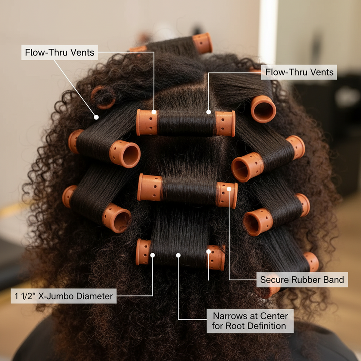 Annie Cold Wave Rods X-Jumbo 1 1/2 Inch, 6 Count, Brown